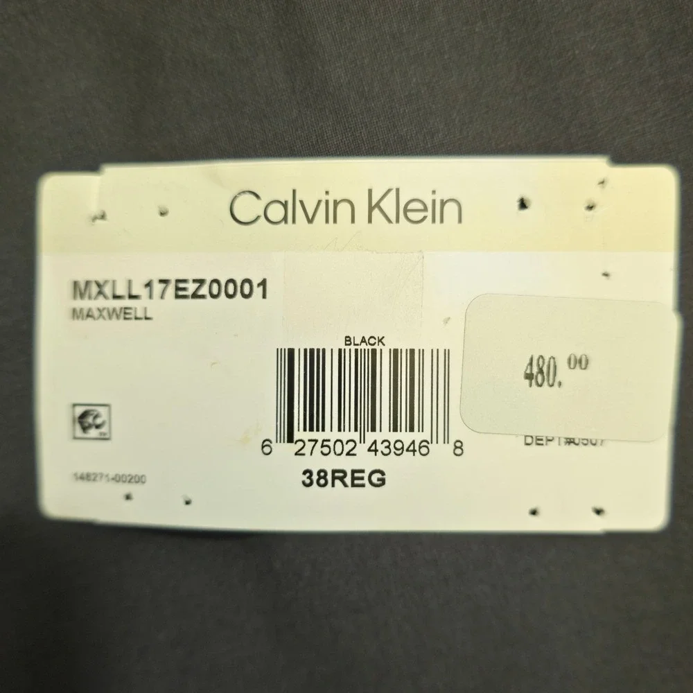 Calvin Klein Sport Coat Maxwell Men 38R Black Wool Blend Quiet Luxury Office NWT
